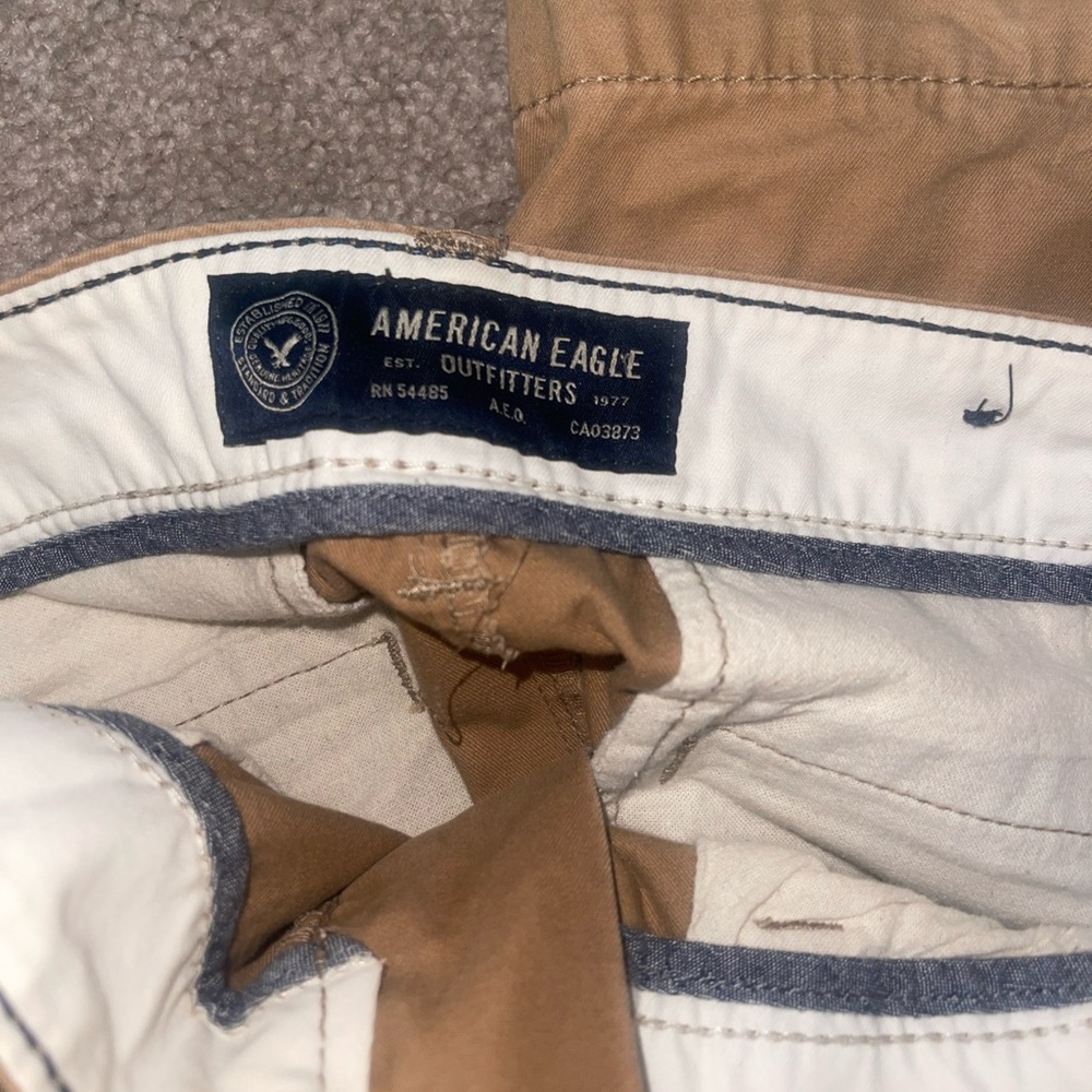 American Eagle Pants Men's 33x30 Tan Khaki _Original Straight - Picture 3 of 3